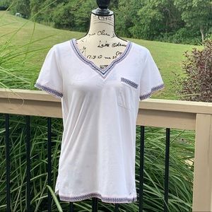 Eddie Bauer Medium Red White Blue Tee